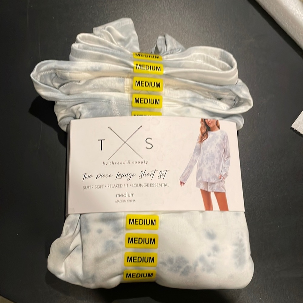 Thread & Supply two piece lounge short set.